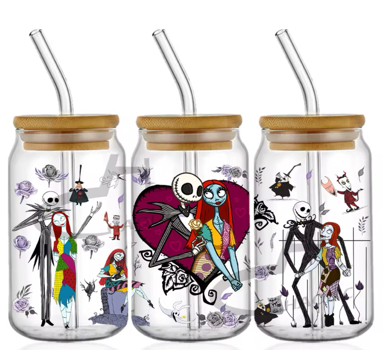 Jack & Sally - Acrylic Snow Globe Tumbler