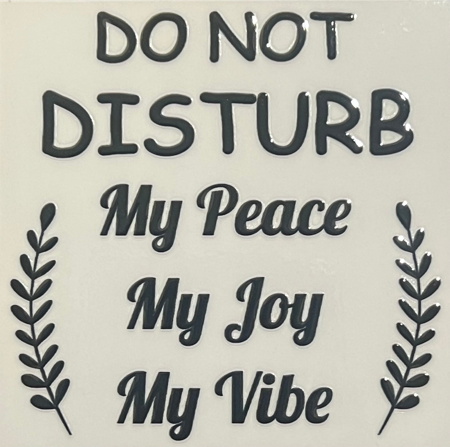 Do Not Disturb My Peace, My Joy, My Vibe