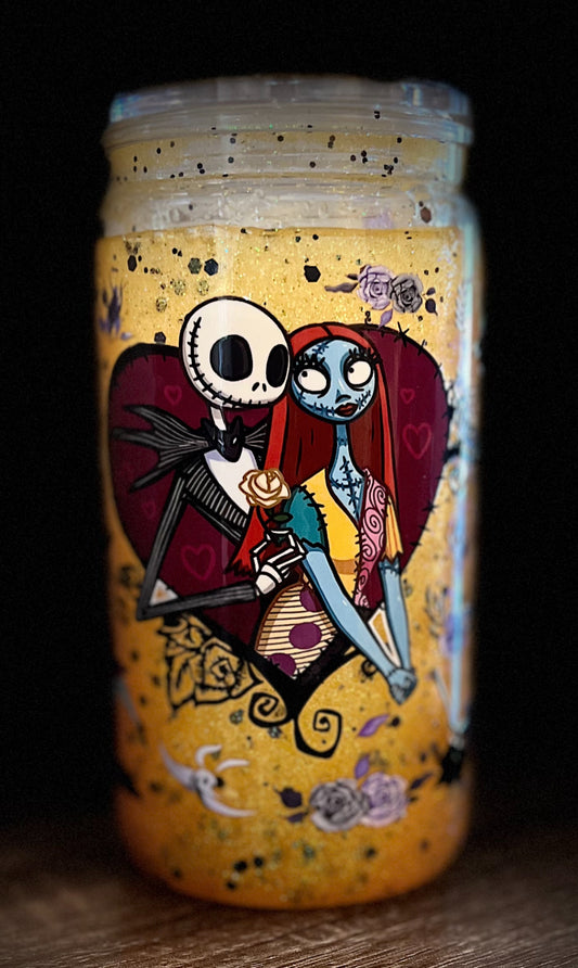 Jack & Sally - Acrylic Snow Globe Tumbler