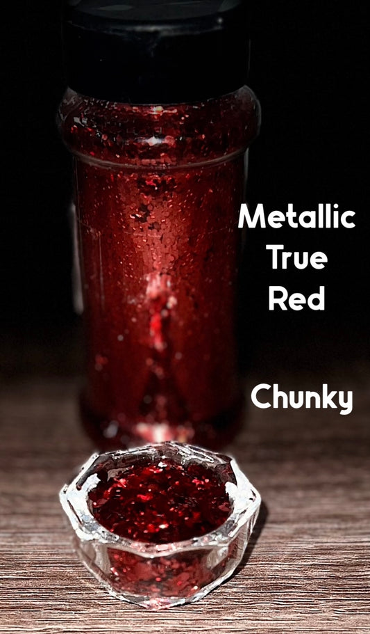 Chunky Glitter - Metallic True Red