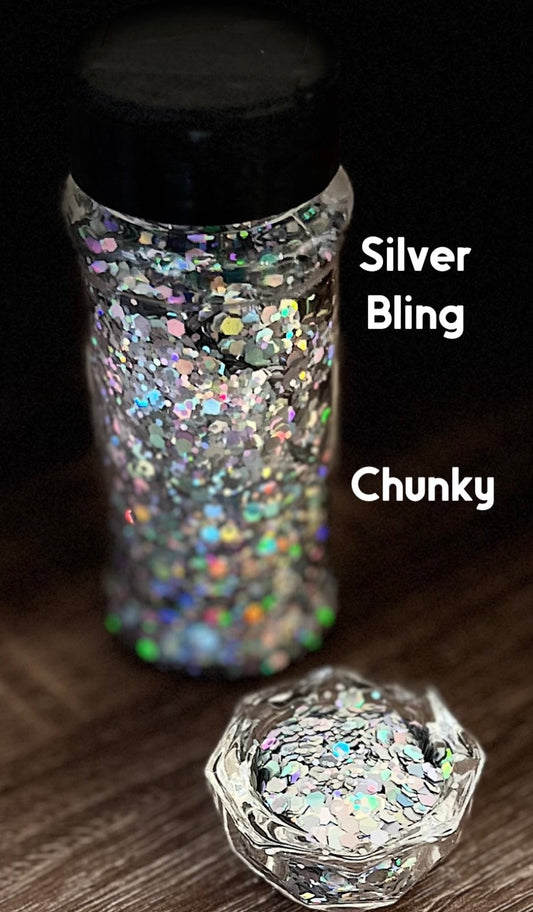 Chunky Glitter - Silver Bling