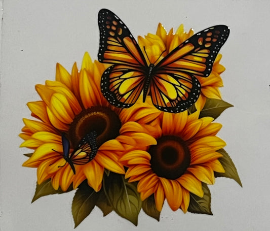 Butterfly on Sunflowers